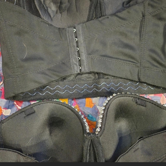 Unbranded beautiful corset styled crop tops bling fuax gemstone/rhinestones 2x - Picture 5 of 5